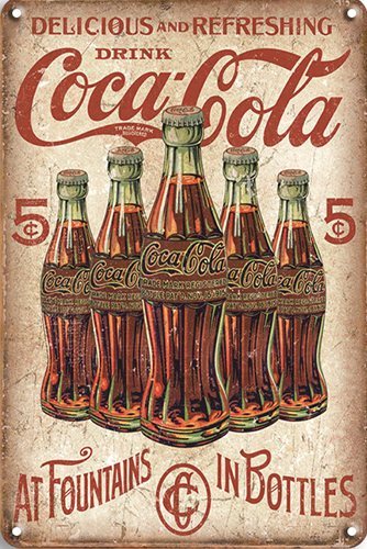 Coca Cola - At Fountains in Bottles - 30x40