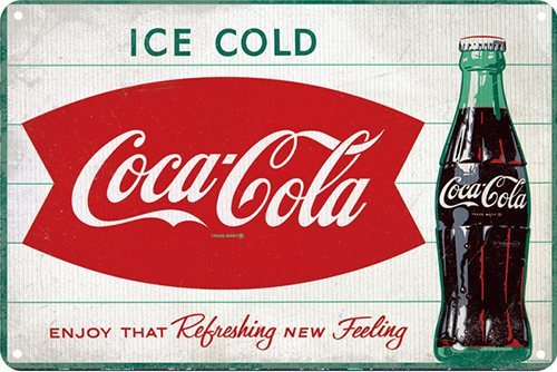 Coca Cola - Fishtail Bottle - 30x40