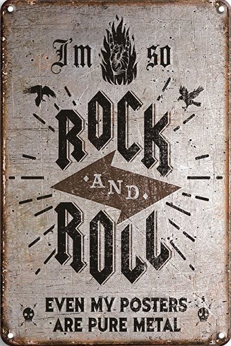 Rock and Roll - Poster Pure Metal - 30x40