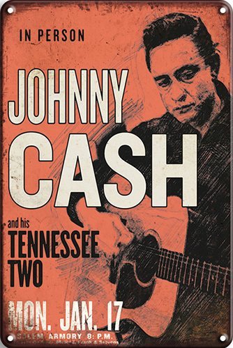 Johnny Cash - Tennessee Two - 30x40