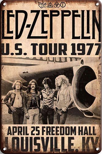 Led Zeppelin - US Tour 1977 - 30x40