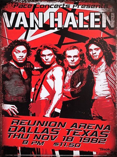 Van Halen - Dallas - Texas - 30x40