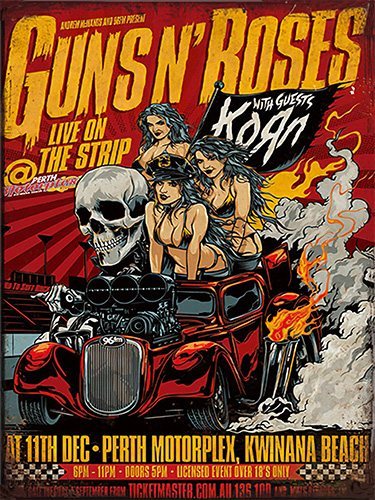 Guns n Roses - Live on the Strip - 30x40