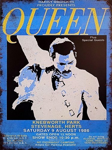 Queen - Freddy Blue - 30x40