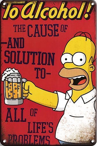 Simpsons - To Alcohol - 30x40