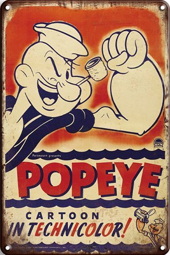 Popeye in Technicolor - 30x40