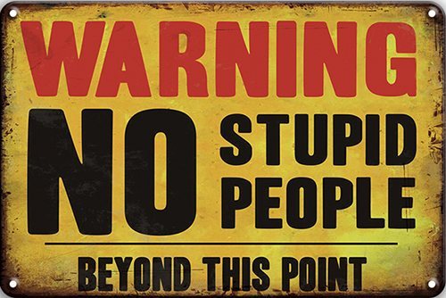 No Stupid People - 30x40
