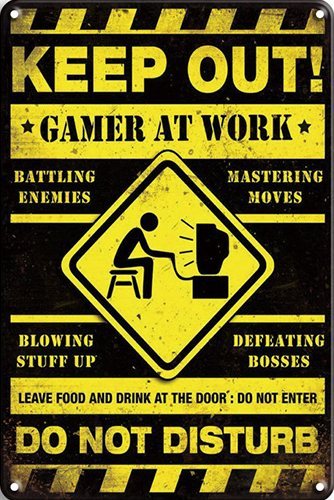 Gamer at Work - Do not Disturb - 30x40