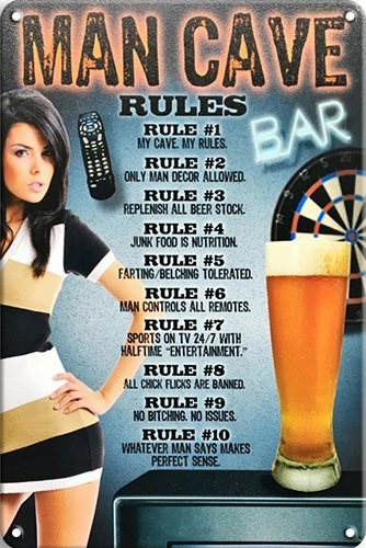 Man cave Rules Pin Up - 30x40