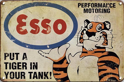 Esso - Tiger with logo - 20x30