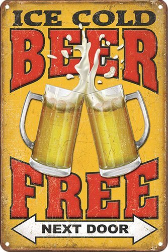 Free Beer Next Door - 20x30