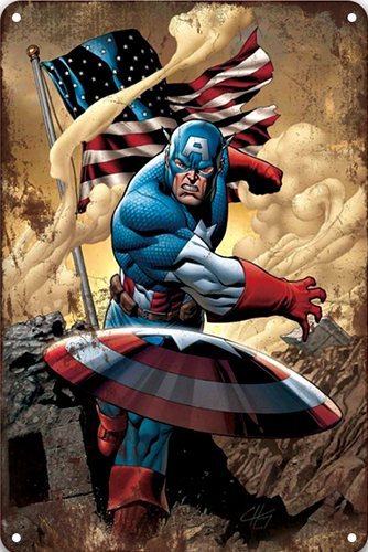 Captain America Trowing - 20x30
