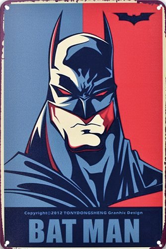 Batman Blue Red - 20x30