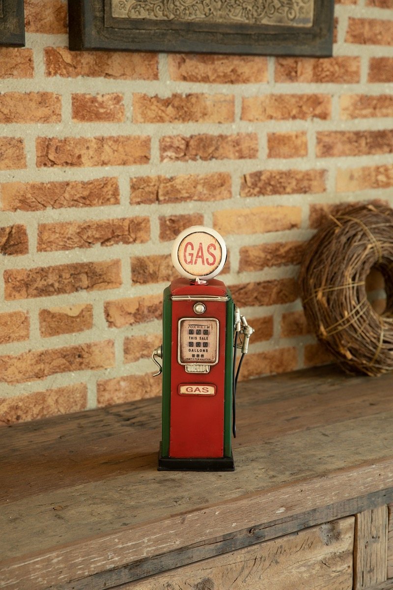 Miniatuur - Benzinepomp - Rood-Groen - Gasoline (spaarpot)