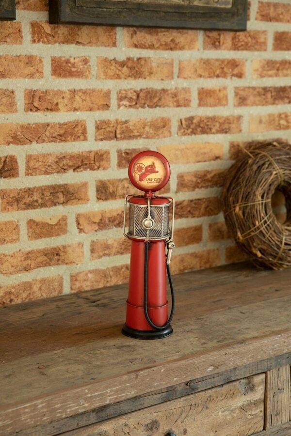 Miniatuur - Retro Benzinepomp - rood - Afbeelding 3