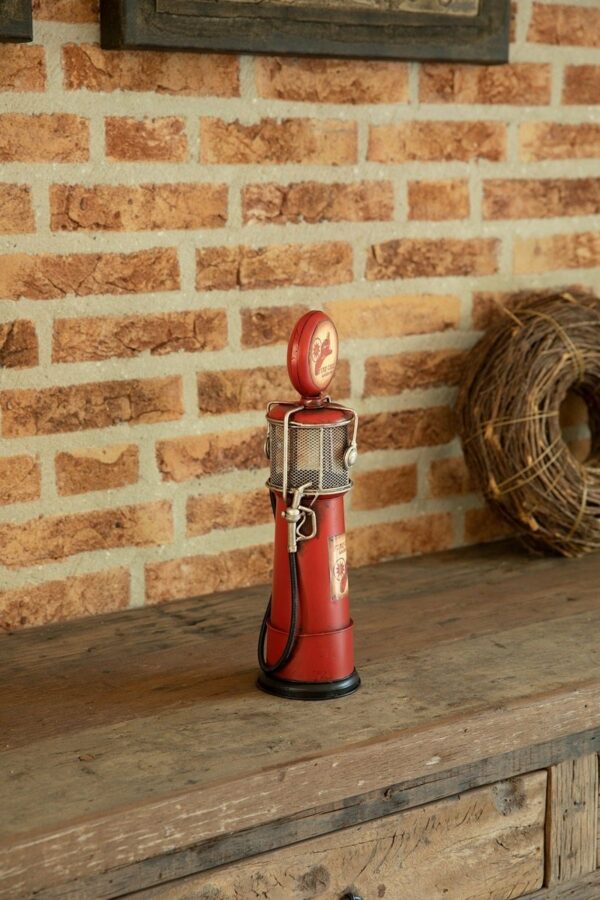 Miniatuur - Retro Benzinepomp - rood - Afbeelding 4