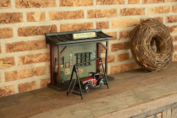 Miniatuur - Garage met Hot Rod Auto - Afbeelding 2