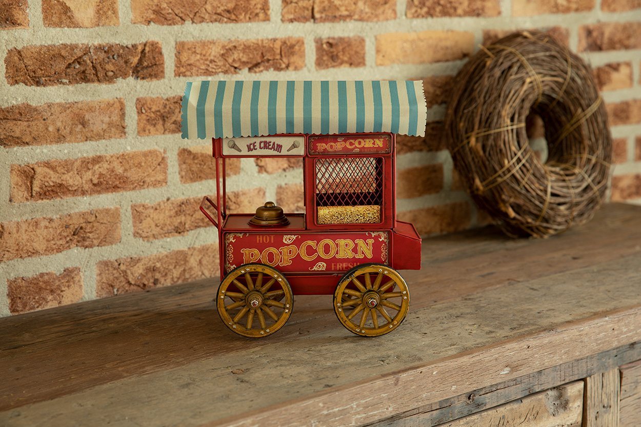 Miniatuur - Popcorn- ijscokar - 4 wielen