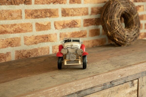 Miniatuur - Oldtimer raceauto - wit - Afbeelding 2