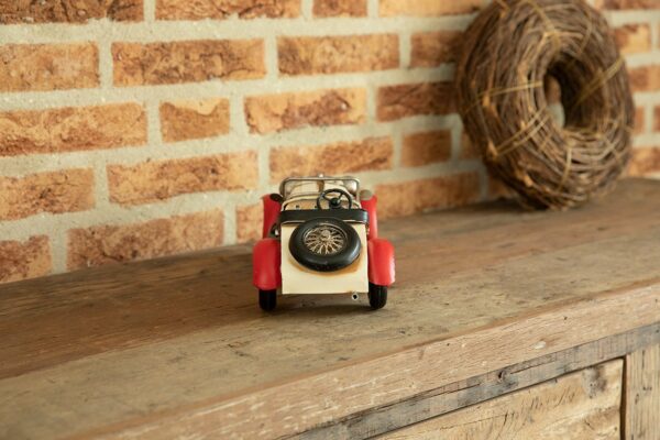 Miniatuur - Oldtimer raceauto - wit - Afbeelding 4