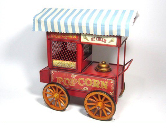 Miniatuur - Popcorn- ijscokar - 4 wielen - Afbeelding 6