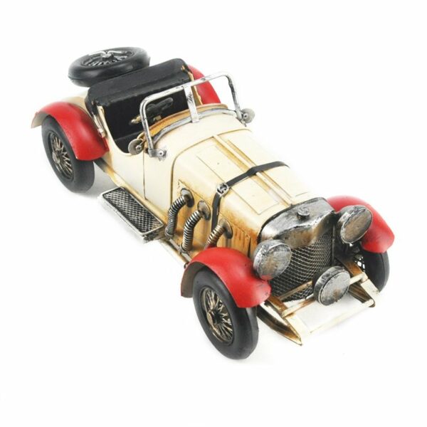 Miniatuur - Oldtimer raceauto - wit - Afbeelding 6