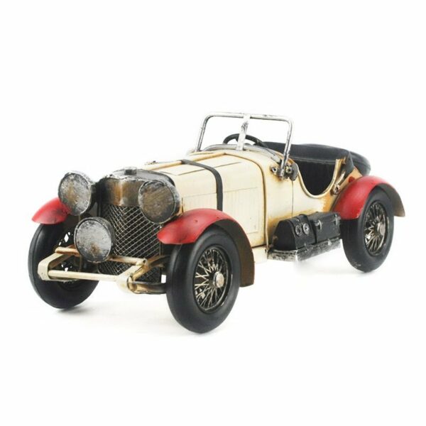 Miniatuur - Oldtimer raceauto - wit - Afbeelding 7