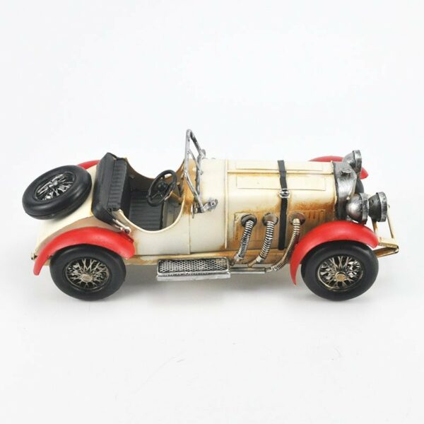 Miniatuur - Oldtimer raceauto - wit - Afbeelding 8