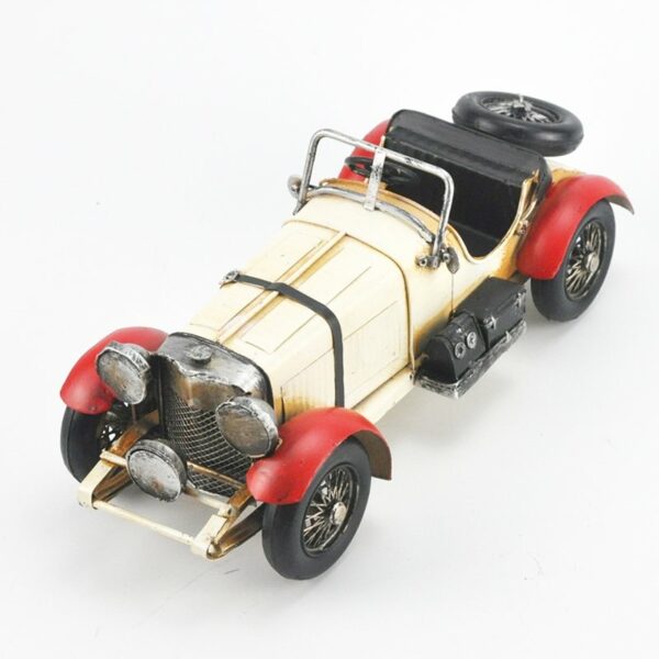 Miniatuur - Oldtimer raceauto - wit - Afbeelding 10