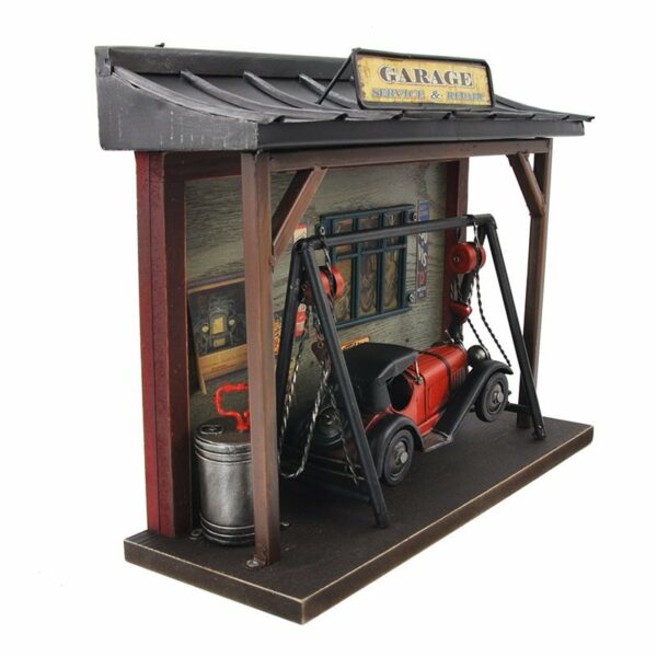 Miniatuur - Garage met Hot Rod Auto - Afbeelding 6