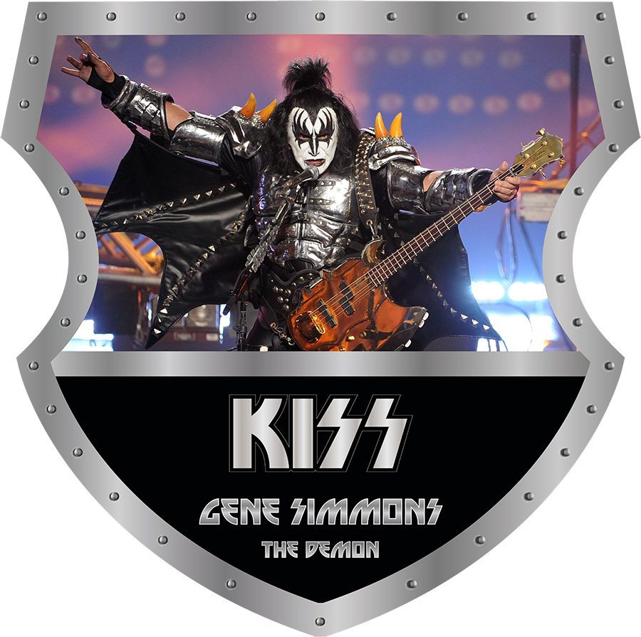 Gene Simmons - Kiss - Music Shield - Straight Top