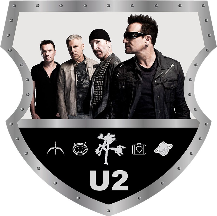 U2 - Icons - Music Shield - Straight Top