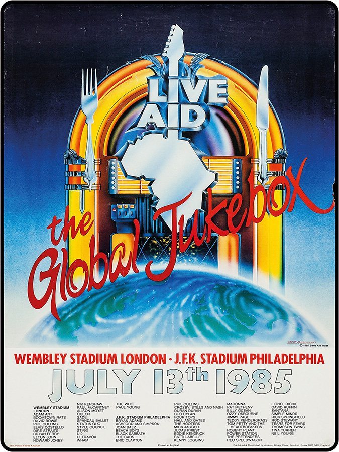 Live Aid - 1985 - Concert Poster