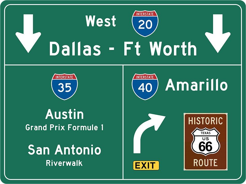 US-Traffic Sign - Texas - Dallas