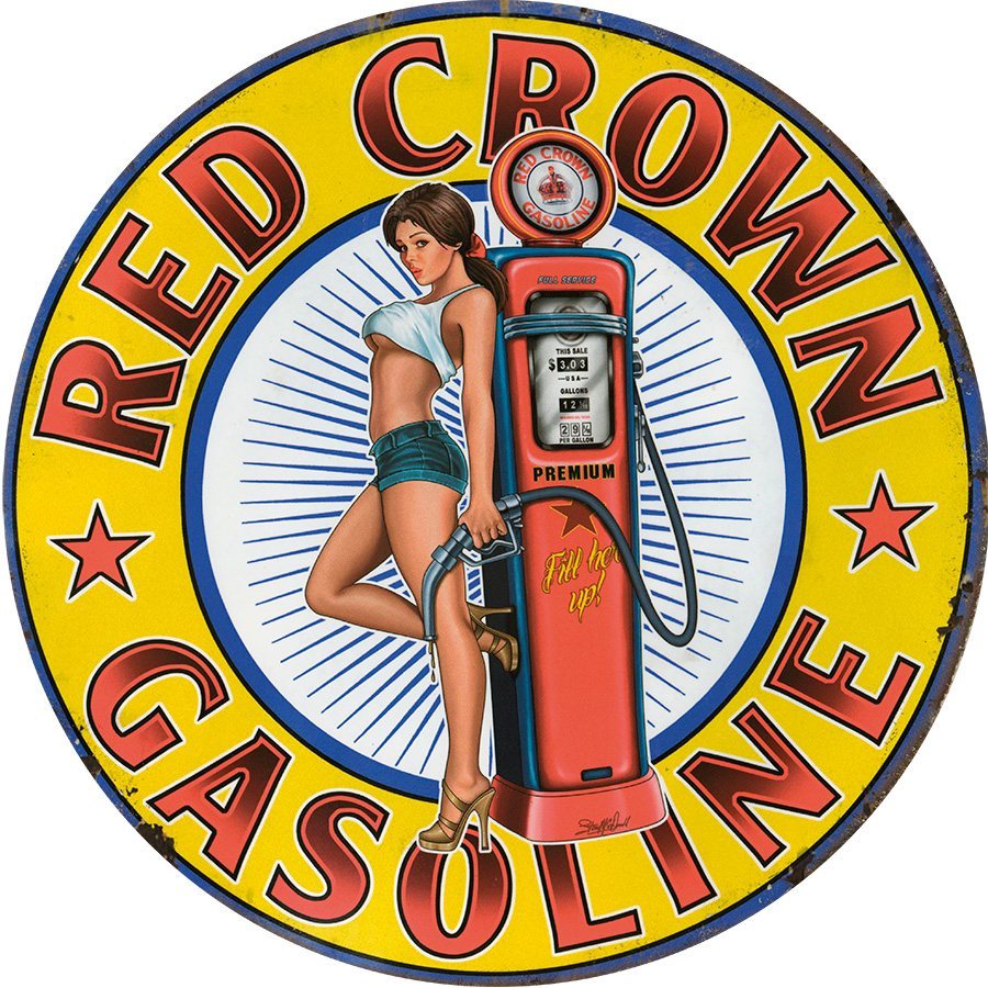 Red Crown Gasoline - Pin Up - 35 cm
