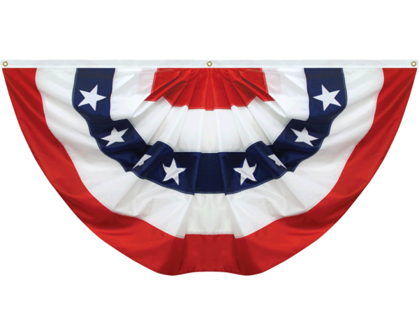 Vlag - USA half rond
