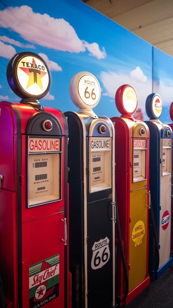 Benzinepomp - kast - reproductie Route 66 - Afbeelding 15