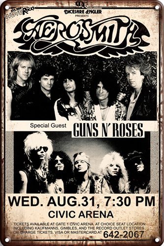 Aerosmith-Guns n Roses - 30x40