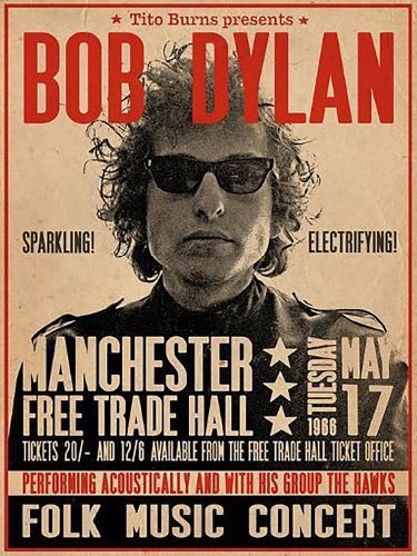 Bob Dylan - 1965 Manchester - 30x40
