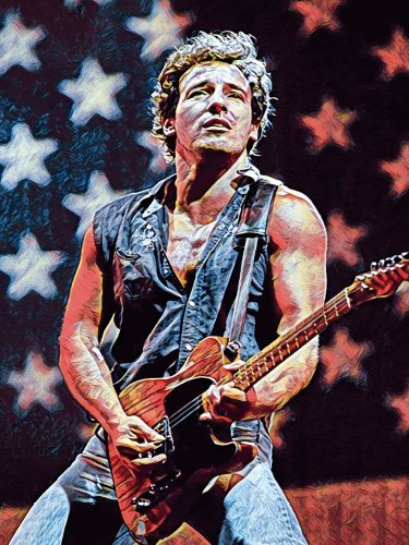 Bruce Springsteen - Guitar USA Flag - 30x40