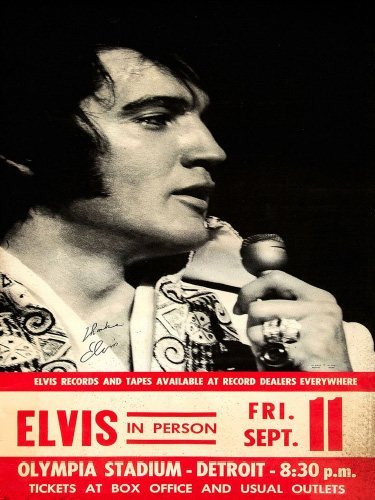 Elvis Presley - in person - Detroit - 30x40