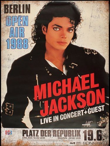 Michael Jackson - 1988 Berlin - 30x40