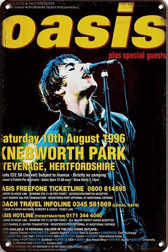 Oasis - 1996 Knebworth - 30x40