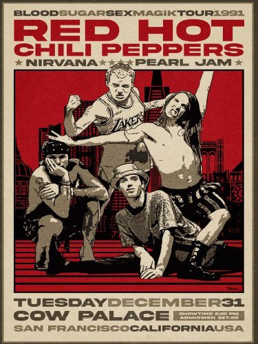 Red Hot Chili Peppers - Cow Palace San Francisco - 30x40