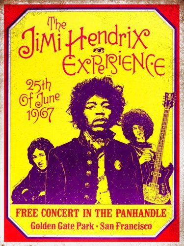 Jimi Hendrix - San Francisco 1967 - 20x30 cm