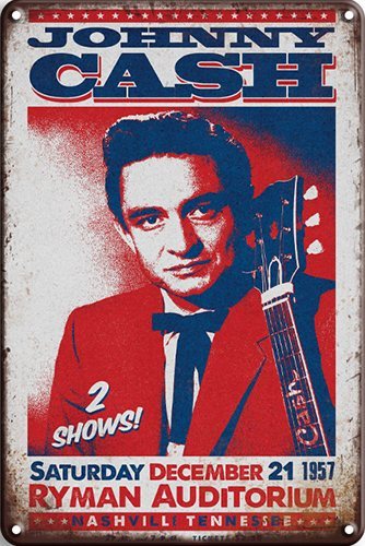 Johnny Cash - Ryman Auditorium Nashville - 20x30 cm
