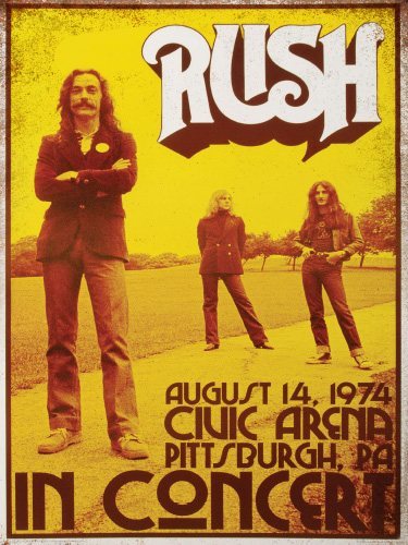 Rush - Pittsburgh 1974 - 20x30 cm