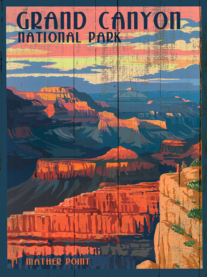 Grand-Canyon - Wood - 22x30 cm