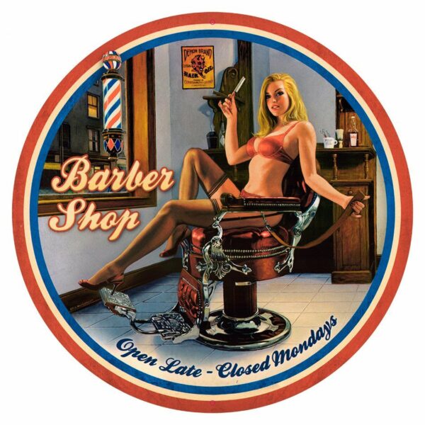 Barber Shop - Pin Up - 50 cm rond