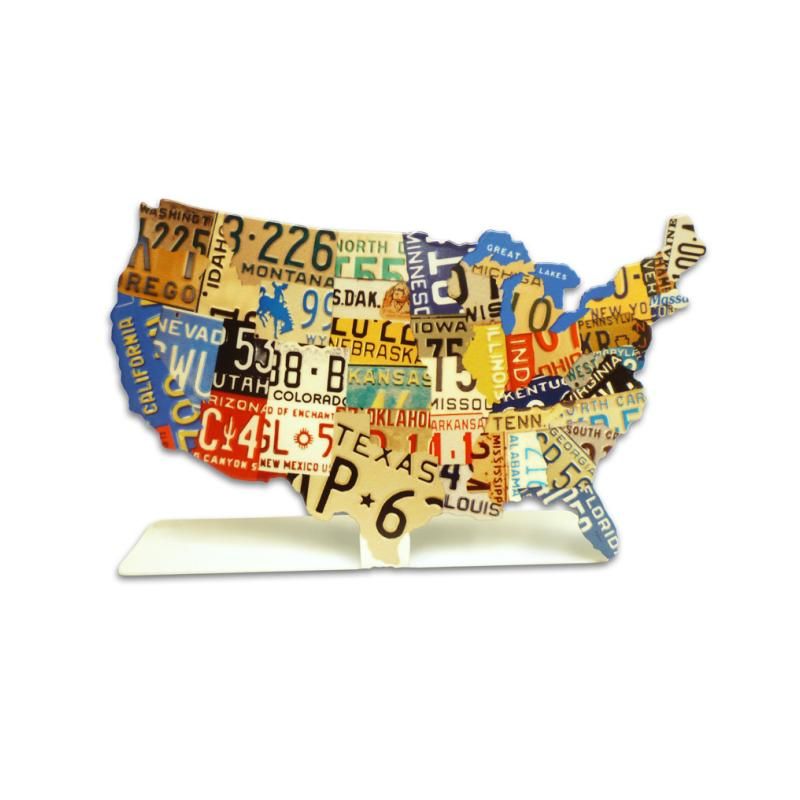 Map USA - License Plates - topper